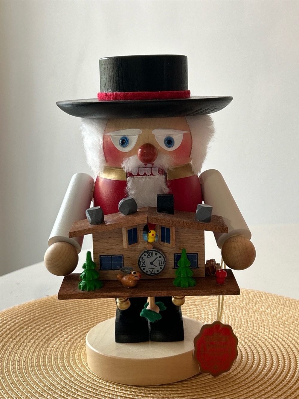 Steinbach Troll Black Forester Nutcracker Holding a Mini Cuckoo Clock S1511 #323